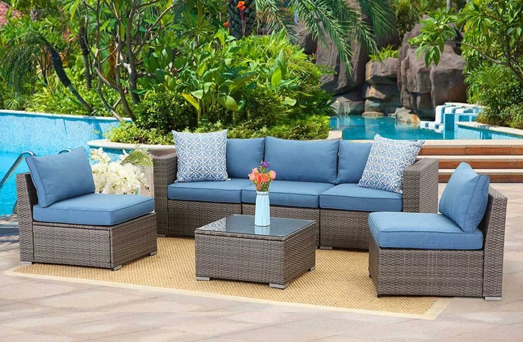 Enhance the beauty of your outdoor living space with wicker patio