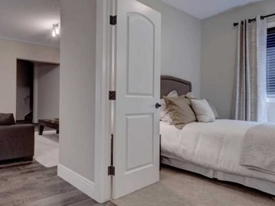 a den and a bedroom